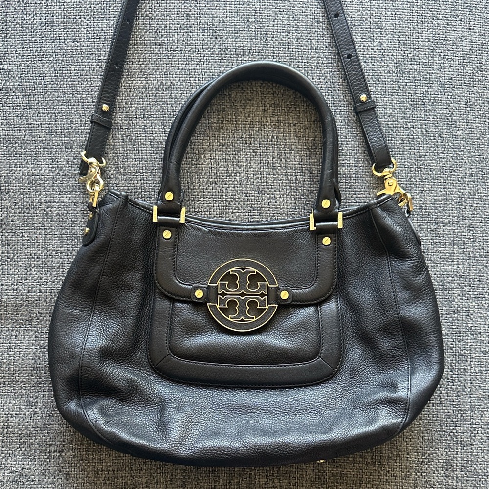 TORY BURCH Black Leather Handbag